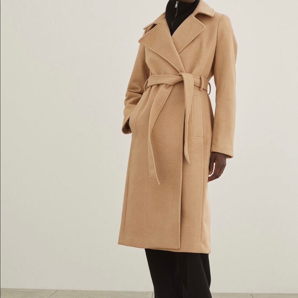 💜 HM wool tie coat